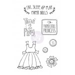 Mixed Media Doll Cling Stamp - Play Time